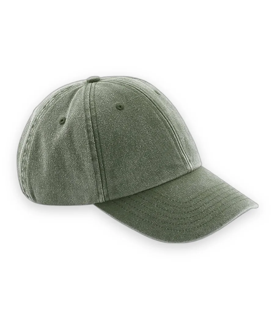 Vintage dad cap i olivgrönt